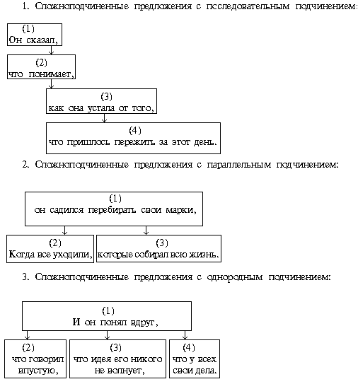 Вертикальная схема предложения