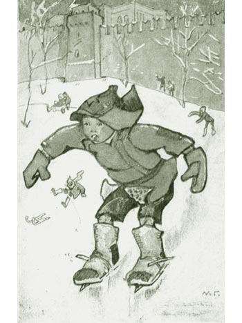 Гортынская М. Конькобежец, 1931 (Из кн.: М.Чапкина, Художественная открытка, 1993)