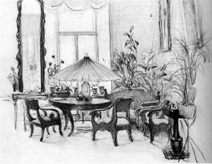 В.Н. Мешков. Яснополянский дом Толстого. 1910